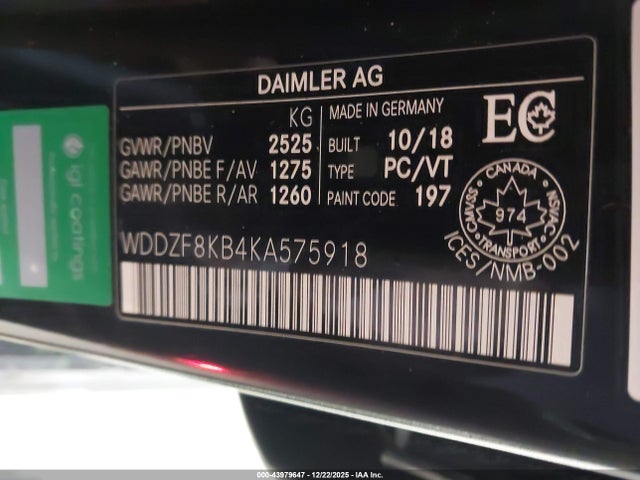 WDDZF8KB4KA575918 Mercedes-Benz Amg E 63 S 4matic