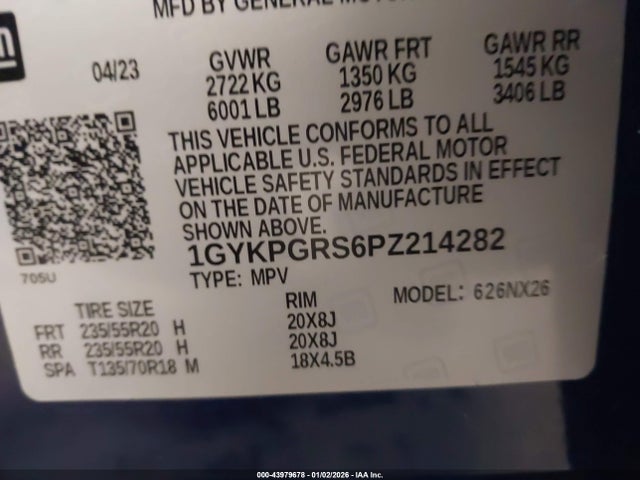2023 CADILLAC XT6 1GYKPGRS6PZ214282 Photo 8