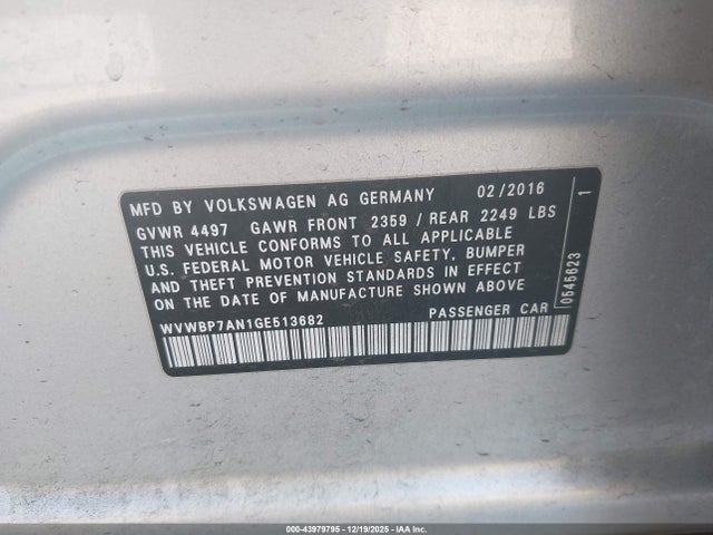 WVWBP7AN1GE513682 Volkswagen Cc 2.0t Trend