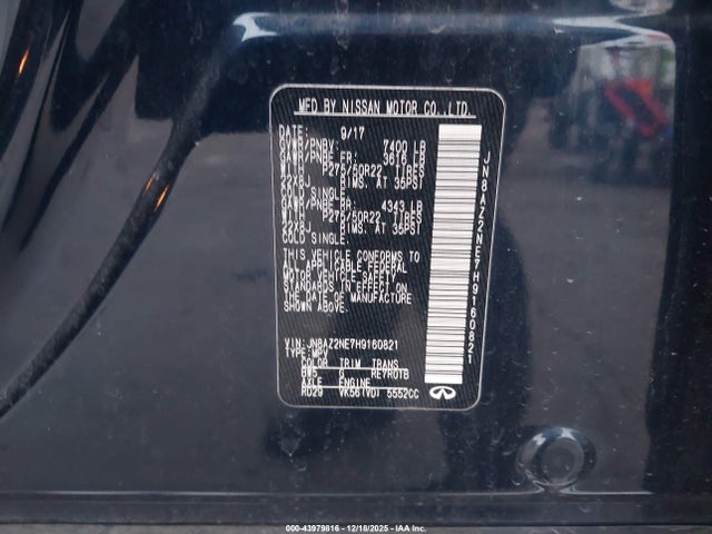 JN8AZ2NE7H9160821 Infiniti Qx80 Limited