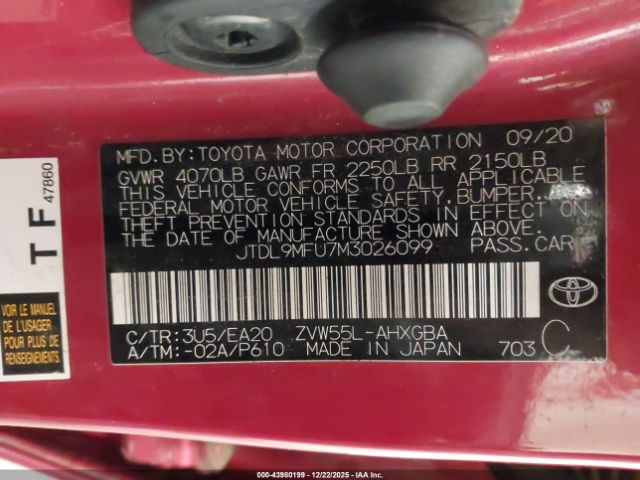 2021 TOYOTA PRIUS JTDL9MFU7M3026099 Photo 8