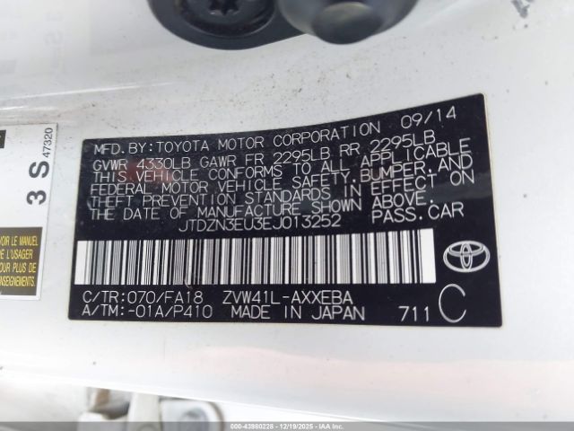 2014 TOYOTA PRIUS V JTDZN3EU3EJ013252 Photo 8