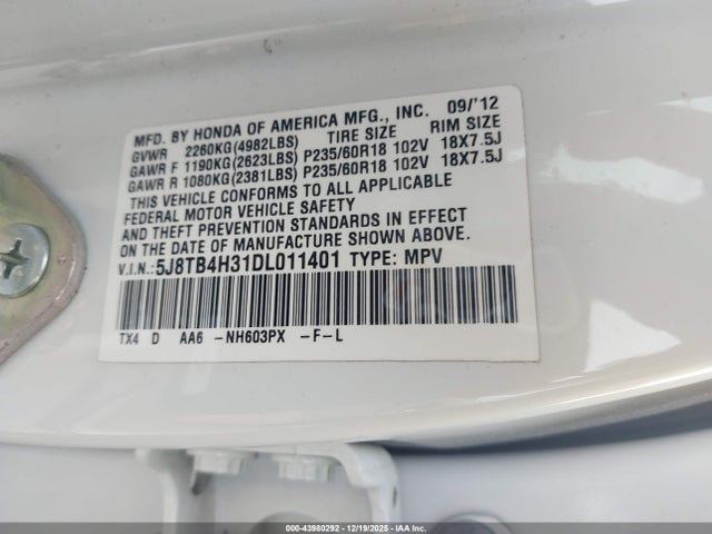2013 ACURA RDX 5J8TB4H31DL011401 Photo 8