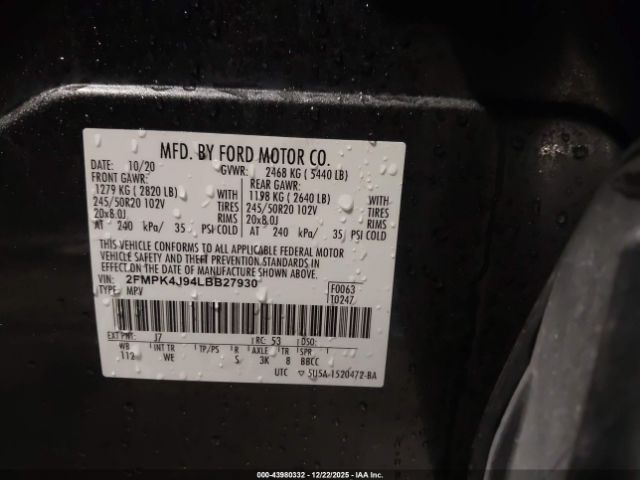 2020 FORD EDGE 2FMPK4J94LBB27930 Photo 8