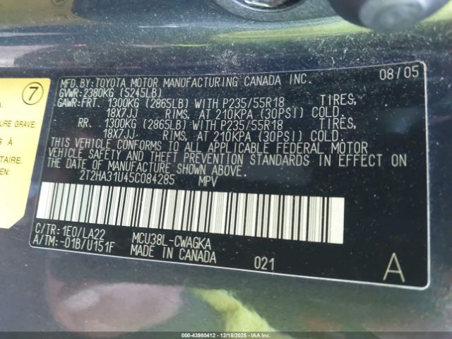 2005 LEXUS RX 330 2T2HA31U45C084285 Photo 8