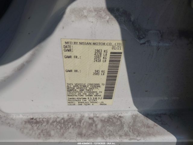 2021 NISSAN ALTIMA 1N4BL4DV5MN353832 Photo 8