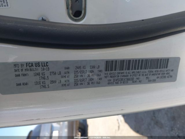 2019 DODGE JOURNEY 3C4PDCBB1KT866332 Photo 8