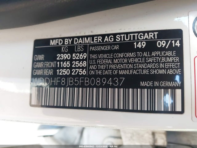 Mercedes-Benz E 350 4matic 2015 WDDHF8JB5FB089437 Image 9