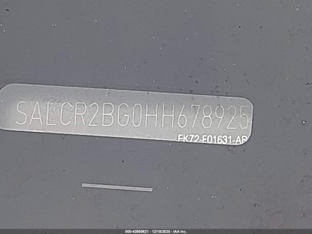 SALCR2BG0HH678925 Land Rover Discovery Sport Hse