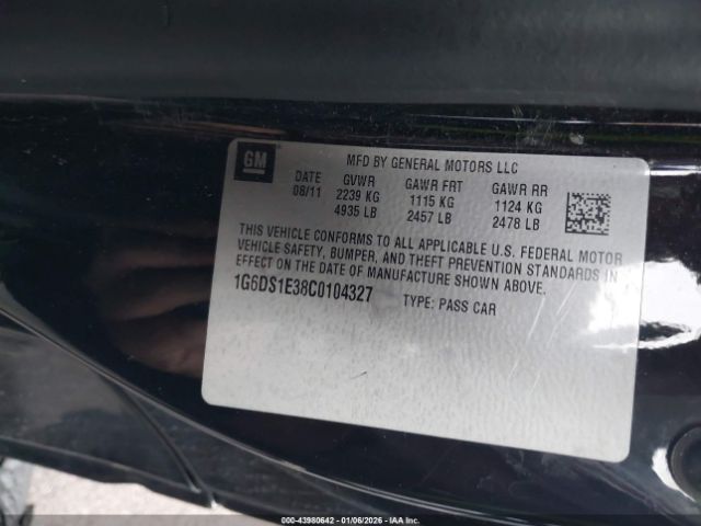 2012 CADILLAC CTS 1G6DS1E38C0104327 Photo 8