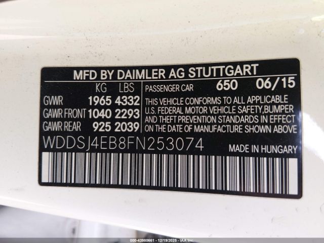 2015 MERCEDES-BENZ CLA 250 WDDSJ4EB8FN253074 Photo 8