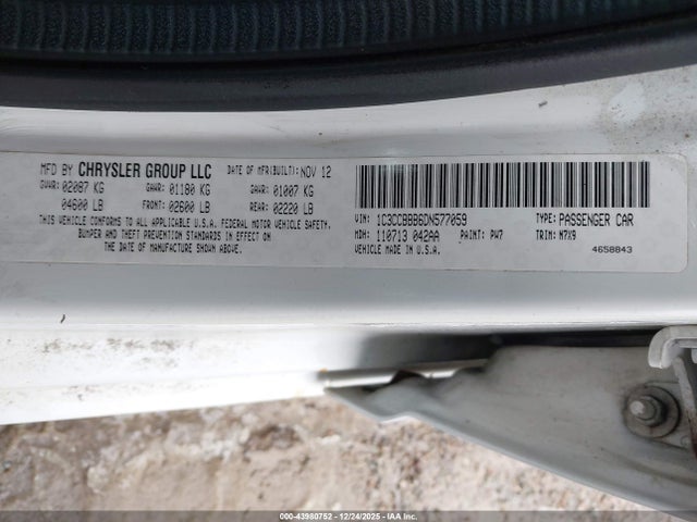 Продаж на аукціоні авто 2013 Chrysler 200 Touring, vin: 1C3CCBBB6DN577059, номер лоту: 43980752