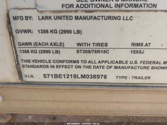 571BE1219LM038976 Lark Other