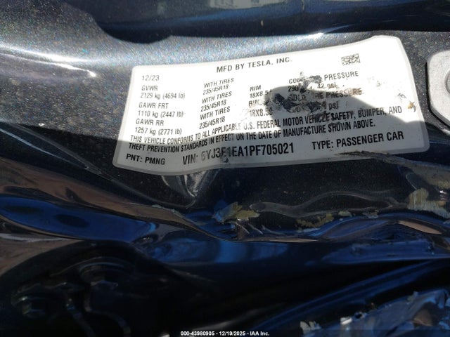 2023 TESLA MODEL 3 5YJ3E1EA1PF705021 Photo 8