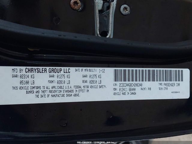 2012 CHRYSLER 300 2C3CCAAG8CH206340 Photo 8