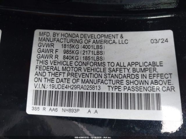 2024 ACURA INTEGRA 19UDE4H29RA025813 Photo 8