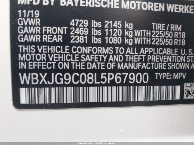 WBXJG9C08L5P67900 BMW X1 Xdrive28i