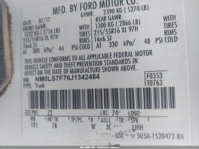 Ford Transit Connect Xlt 2018 NM0LS7F76J1342484 Image 9