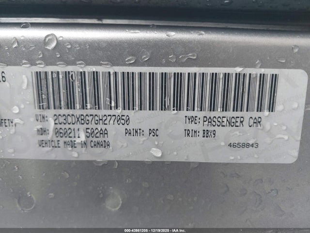 Dodge Charger Se 2016 2C3CDXBG7GH277050 Image 9