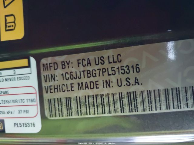 2023 JEEP GLADIATOR 1C6JJTBG7PL515316 Photo 8