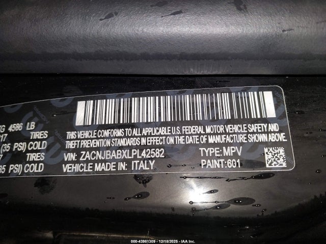 ZACNJBABXLPL42582 Jeep Renegade Sport 4x4