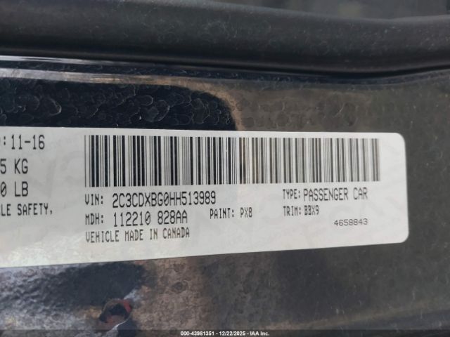 2017 DODGE CHARGER 2C3CDXBG0HH513989 Photo 8