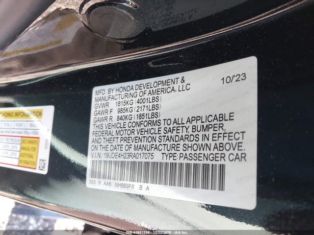 Acura Integra 2024 19UDE4H23RA017075 Image 9
