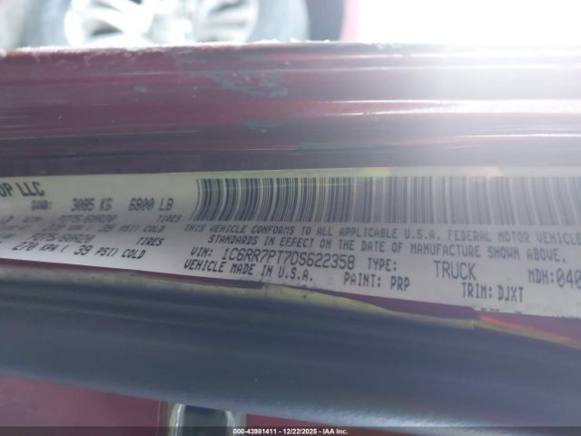 2013 RAM 1500 1C6RR7PT7DS622358 Photo 8