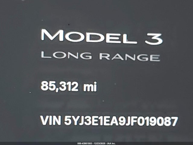 2018 TESLA MODEL 3 5YJ3E1EA9JF019087 Photo 6
