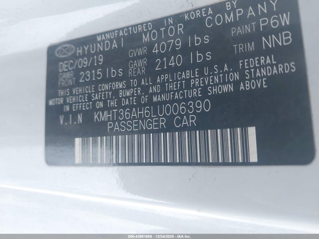 Hyundai VELOSTER N 2020 KMHT36AH6LU006390 Image 9
