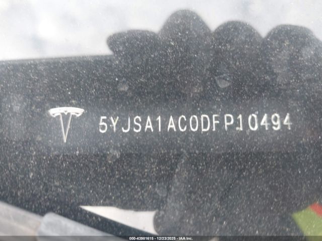 2013 TESLA MODEL S 5YJSA1AC0DFP10494 Photo 8