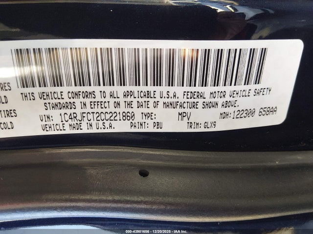 2012 JEEP GRAND CHEROKEE 1C4RJFCT2CC221860 Photo 8