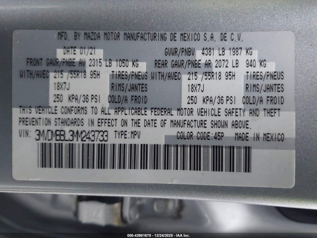 Mazda Cx-30 Select 2021 3MVDMBBL3MM243733 Image 9