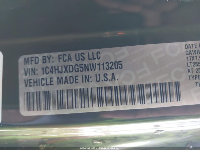 2022 JEEP WRANGLER UNLIMITED 1C4HJXDG5NW113205 Photo 8