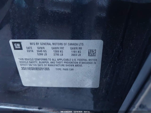 2014 CADILLAC XTS 2G61V5S80E9281366 Photo 8