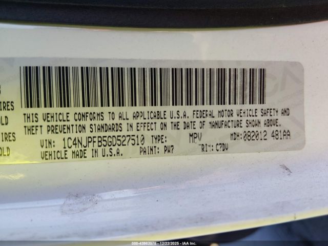 2016 JEEP PATRIOT 1C4NJPFB5GD527510 Photo 8