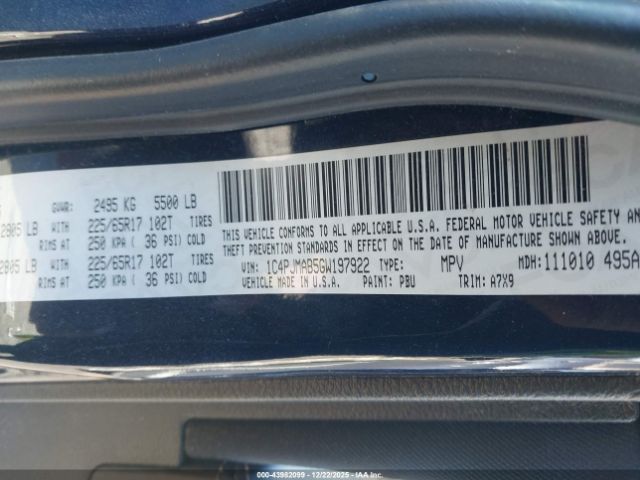 2016 JEEP CHEROKEE 1C4PJMAB5GW197922 Photo 8