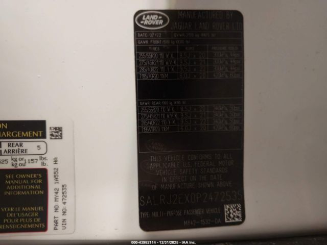 2023 LAND ROVER DISCOVERY SALRJ2EX0P2472535 Photo 8