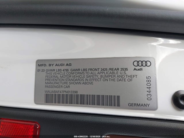 2023 AUDI A4 WAUABAF47PN013398 Photo 8