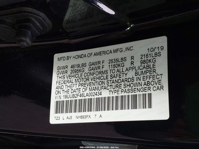 2020 ACURA TLX 19UUB2F46LA002434 Photo 8