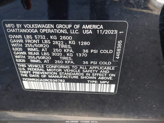 2024 VOLKSWAGEN ATLAS 1V2WR2CA2RC536782 Photo 8