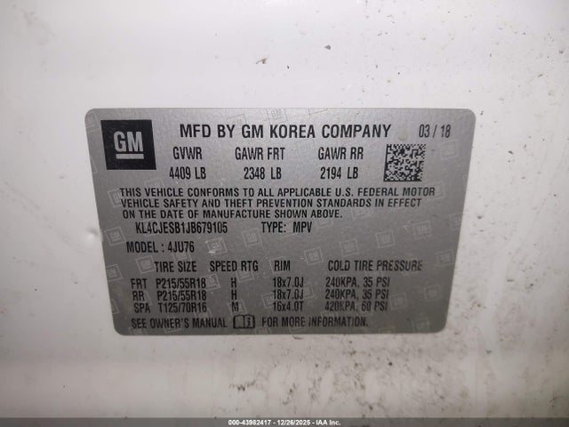 2018 BUICK ENCORE KL4CJESB1JB679105 Photo 8