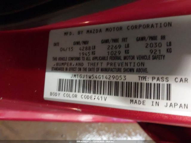 2016 MAZDA MAZDA6 JM1GJ1W54G1429053 Photo 8