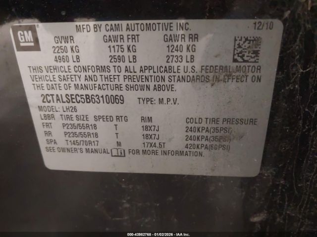 2011 GMC TERRAIN 2CTALSEC5B6310069 Photo 8