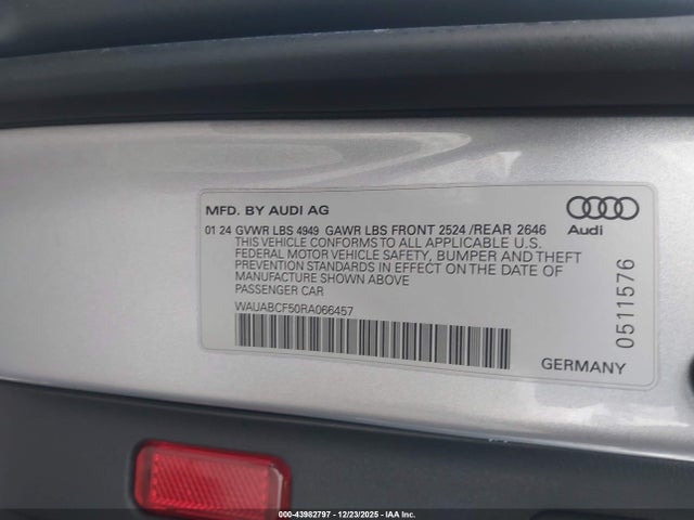 2024 AUDI A5 SPORTBACK WAUABCF50RA066457 Photo 8
