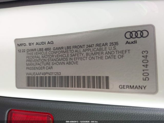 2023 AUDI A4 WAUEAAF49PN011253 Photo 8