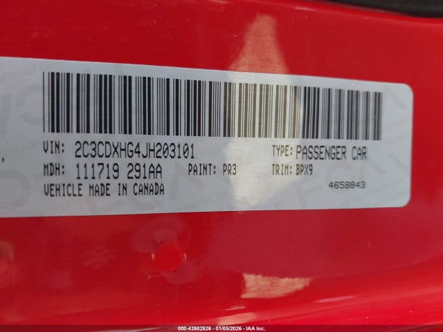 2018 DODGE CHARGER 2C3CDXHG4JH203101 Photo 8