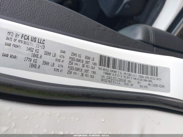 Dodge Durango Pursuit Awd 2020 1C4RDJFG1LC205349 Image 9