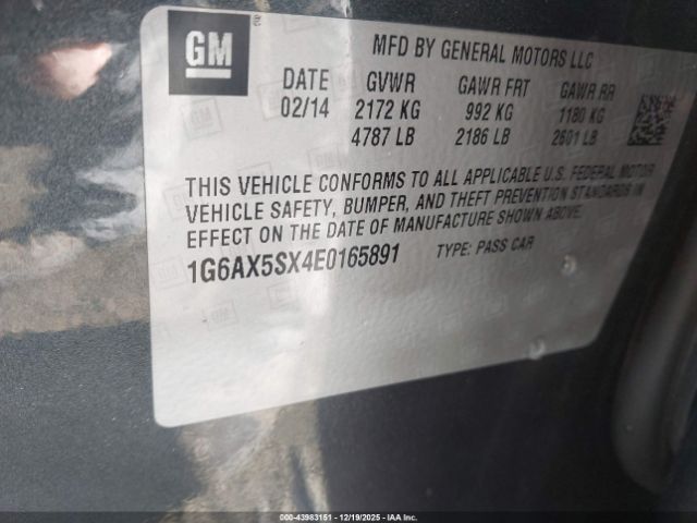 2014 CADILLAC CTS 1G6AX5SX4E0165891 Photo 8