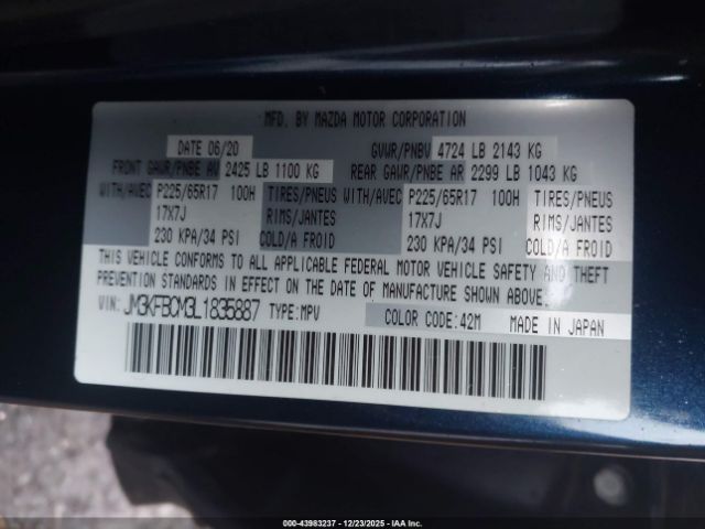 2020 MAZDA CX-5 JM3KFBCM3L1835887 Photo 8